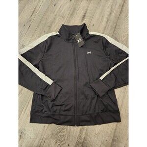 Women's UNDER ARMOUR XL Full Zip Track Jacket BLACK NWT